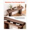 Brown Wooden Console Table 63 in Narrow Sofa Desk with Easy Assembly